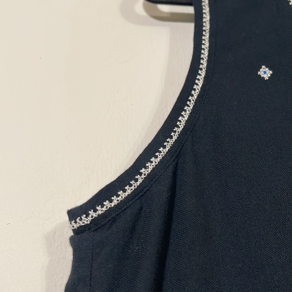 Madewell Bohemian Sleeveless Navy Blue Dress cotton size XL - Picture 5 of 9